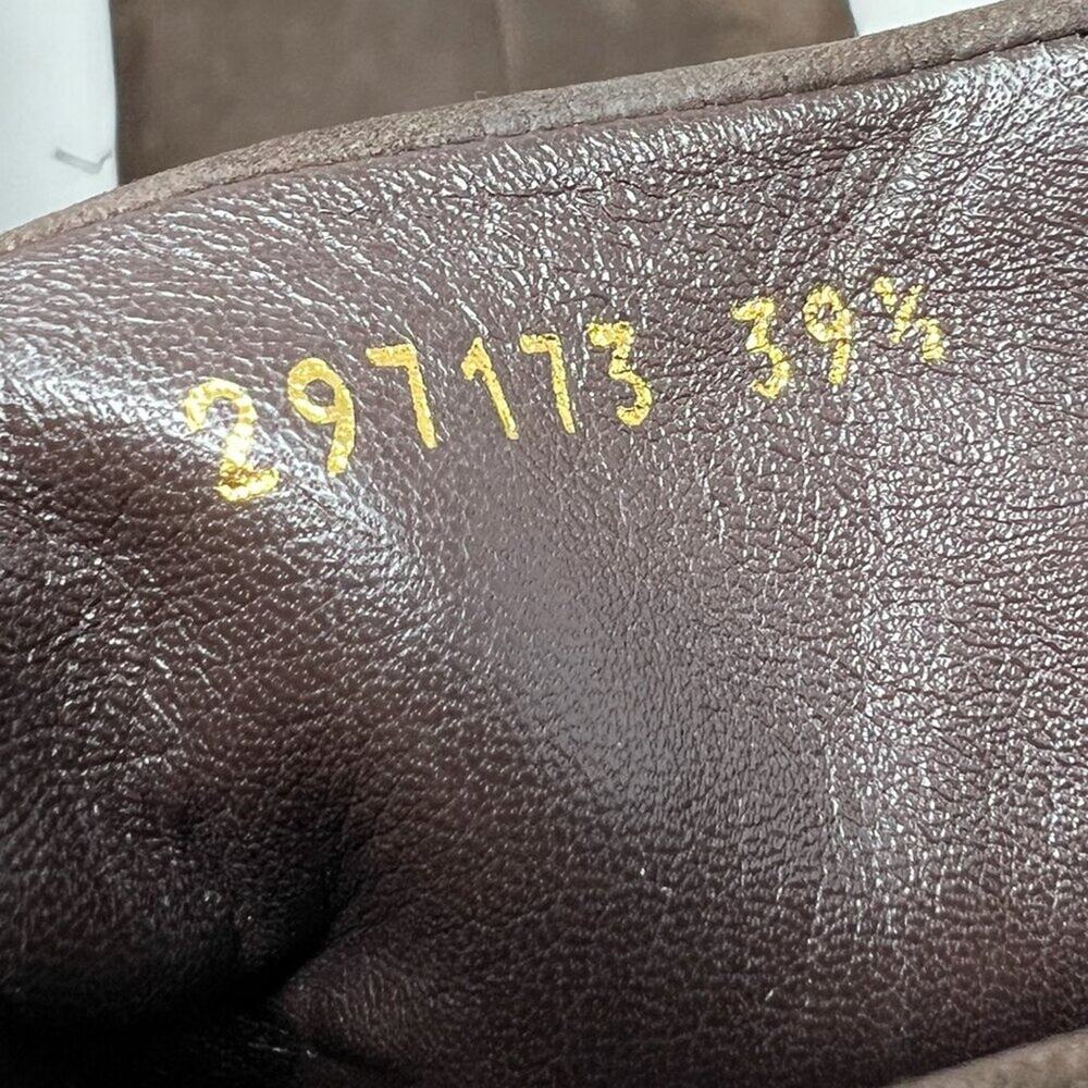 Gucci Brown Suede Tall Boots with Gold Horsebit‎ Hardware Buckle- 39.5 - Picture 6 of 9